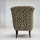 1950s, Danish armchair, green furniture velour, ash wood legs.