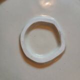 7 old stoneware flat plates