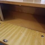 1960s Scandinavian wood veneer console table