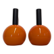 Pair of orange opaline ball pendants by Parscot, France circa 1970.