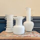 3 vases en verre, artiste verrier Jerzy Słuczan-Orkusz, Pays de l'Est, années 80