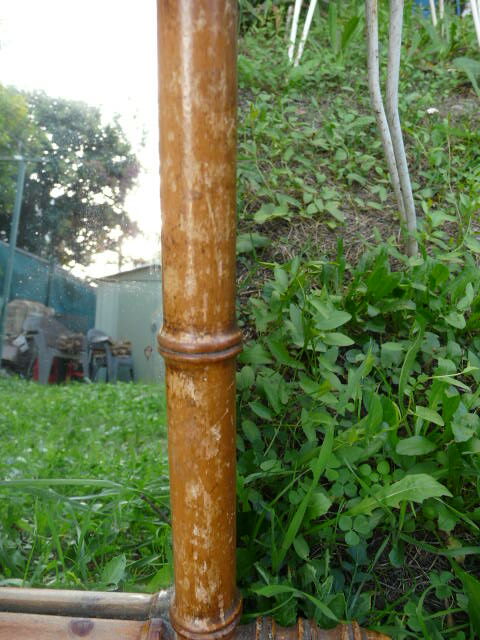 bamboo mirror with hanging chain 43X 48cm