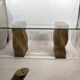 Mehitabel McGuire Twisted Pedestal Bamboo Dining Table MidCentury Boho 1970