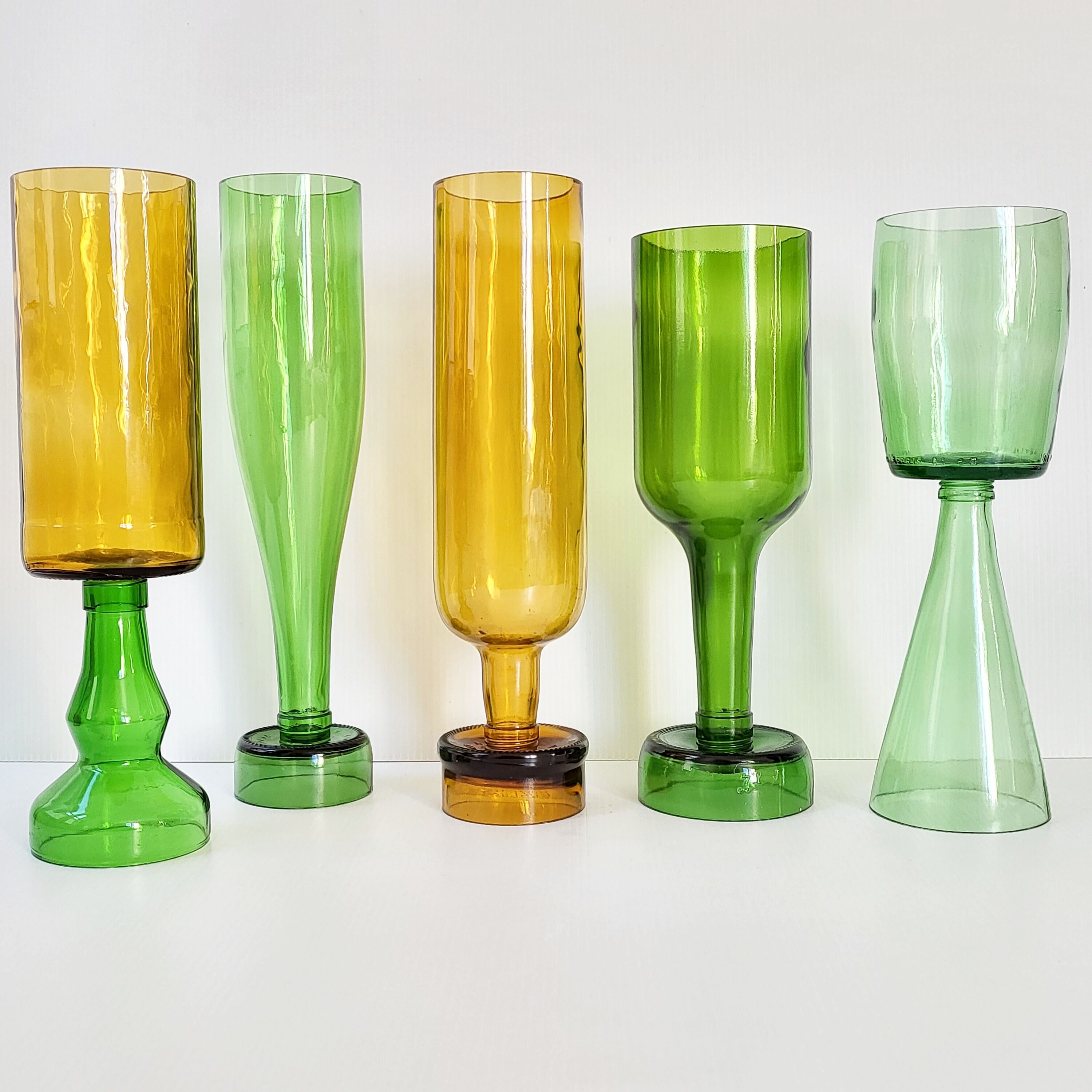 Suite of 5 vintage Suze vases