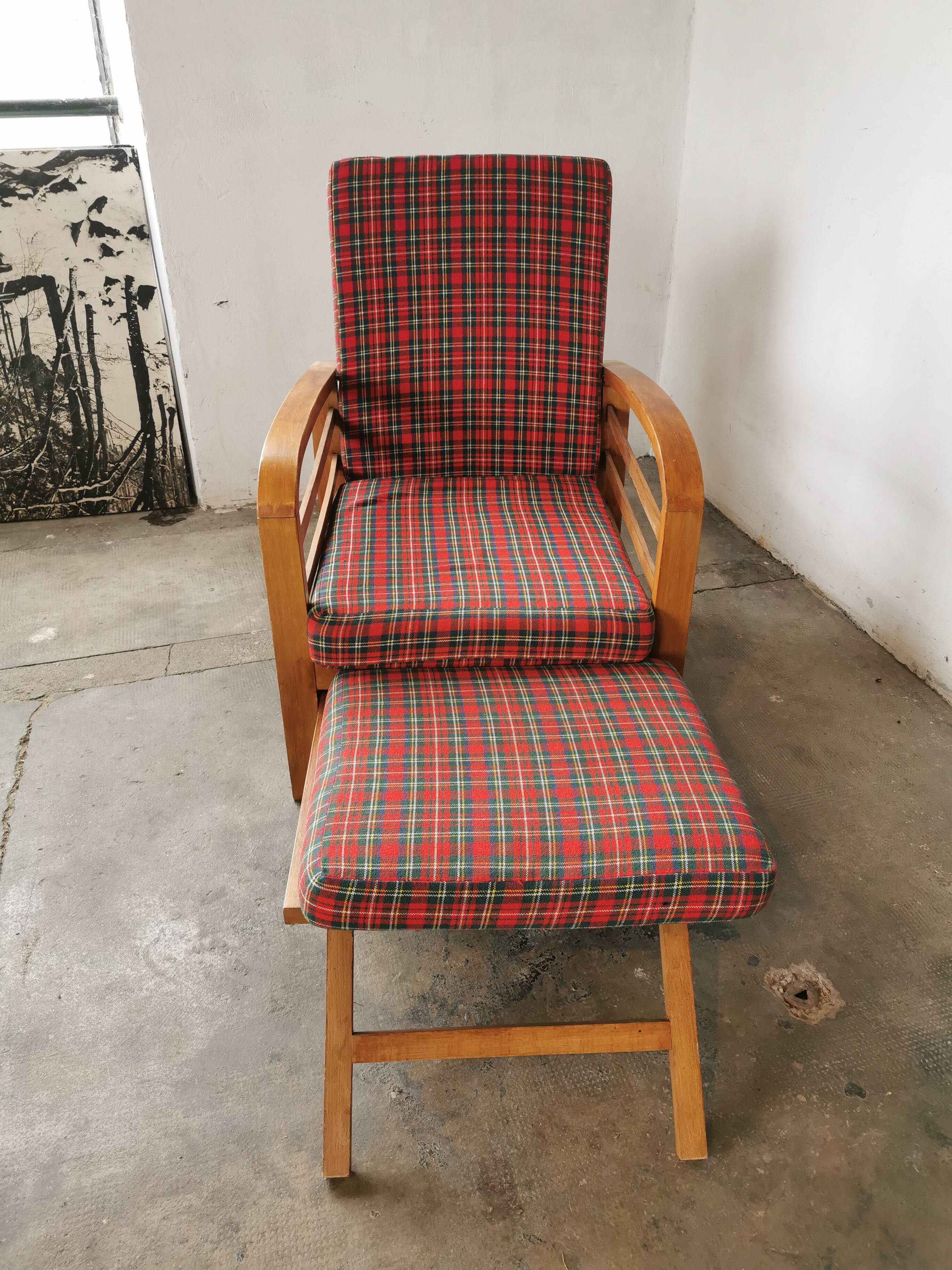 Vintage Scottish reclining armchair 1960s