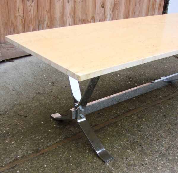 Table basse en travertin , années 1970