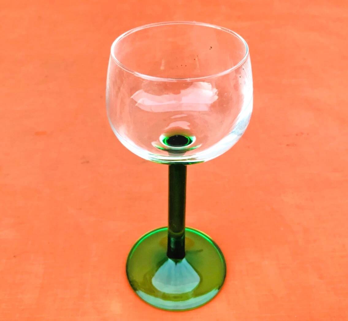6 White Wine Glasses from Alsace Made in France