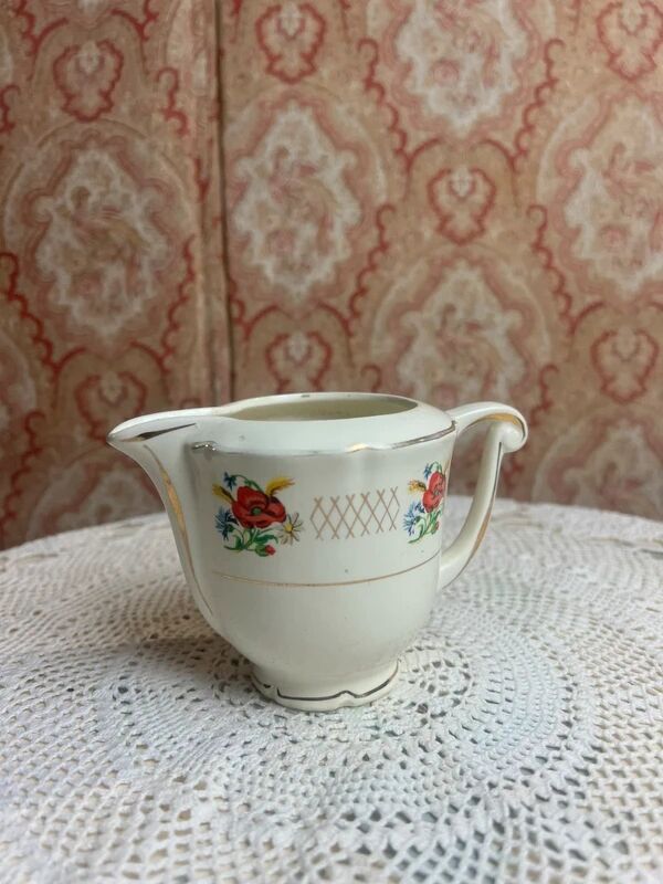 Vintage hand-painted porcelain milk jug/pitcher
