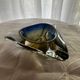 Geometric Glass Sommerso Bowl by Seguso Murano Vintage 1
