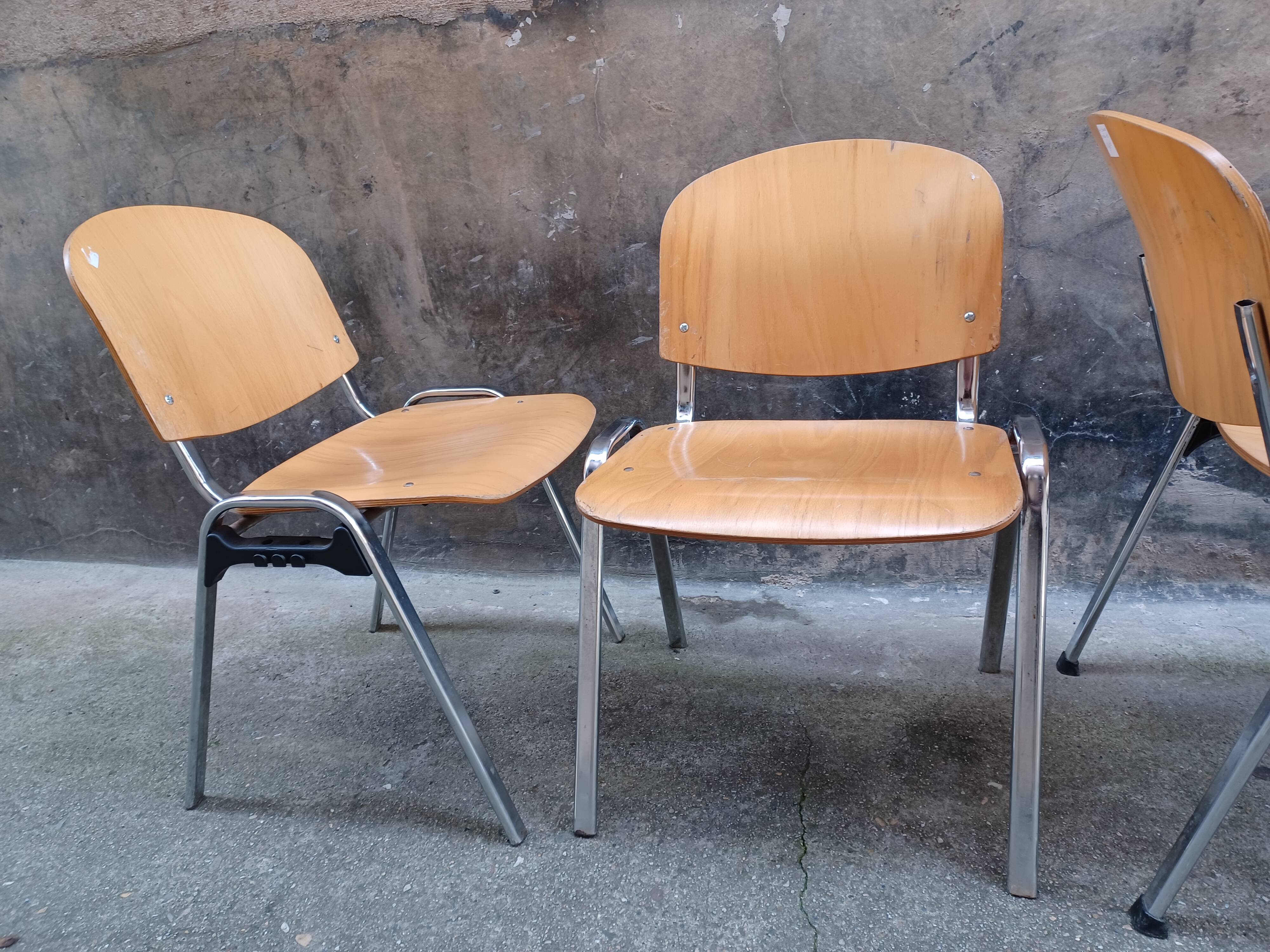 Serie de 4 chaises,  design 80's