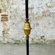 Vintage floor lamp, brass decorations, tripod legs circa 1960's
