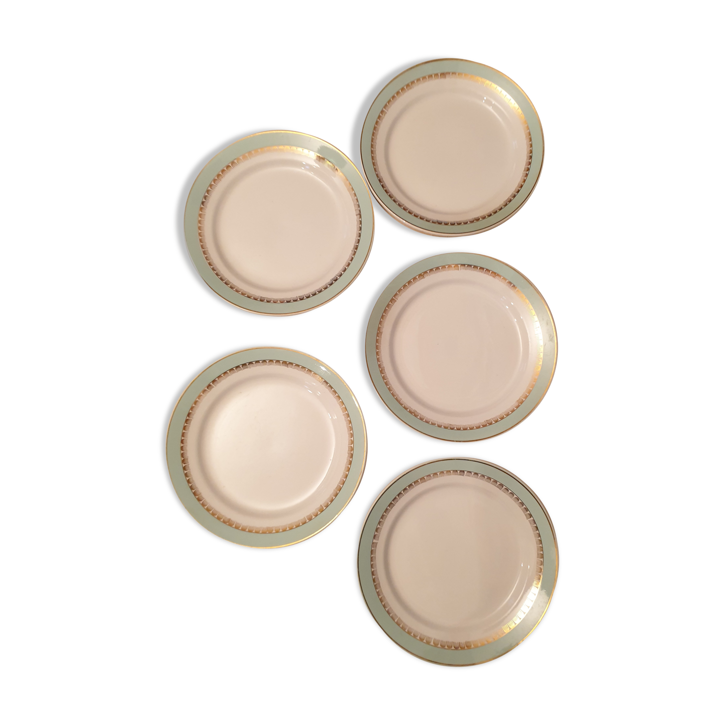 Suite de 5 assiettes Lunéville