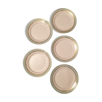 Suite of 5 Lunéville plates