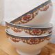 Set 3 bols porcelaine guirlande de fleurs