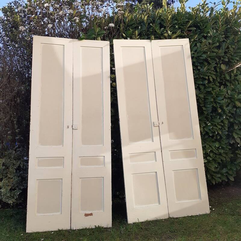2 pairs of large 19th-century Haussmann-style cupboard doors.