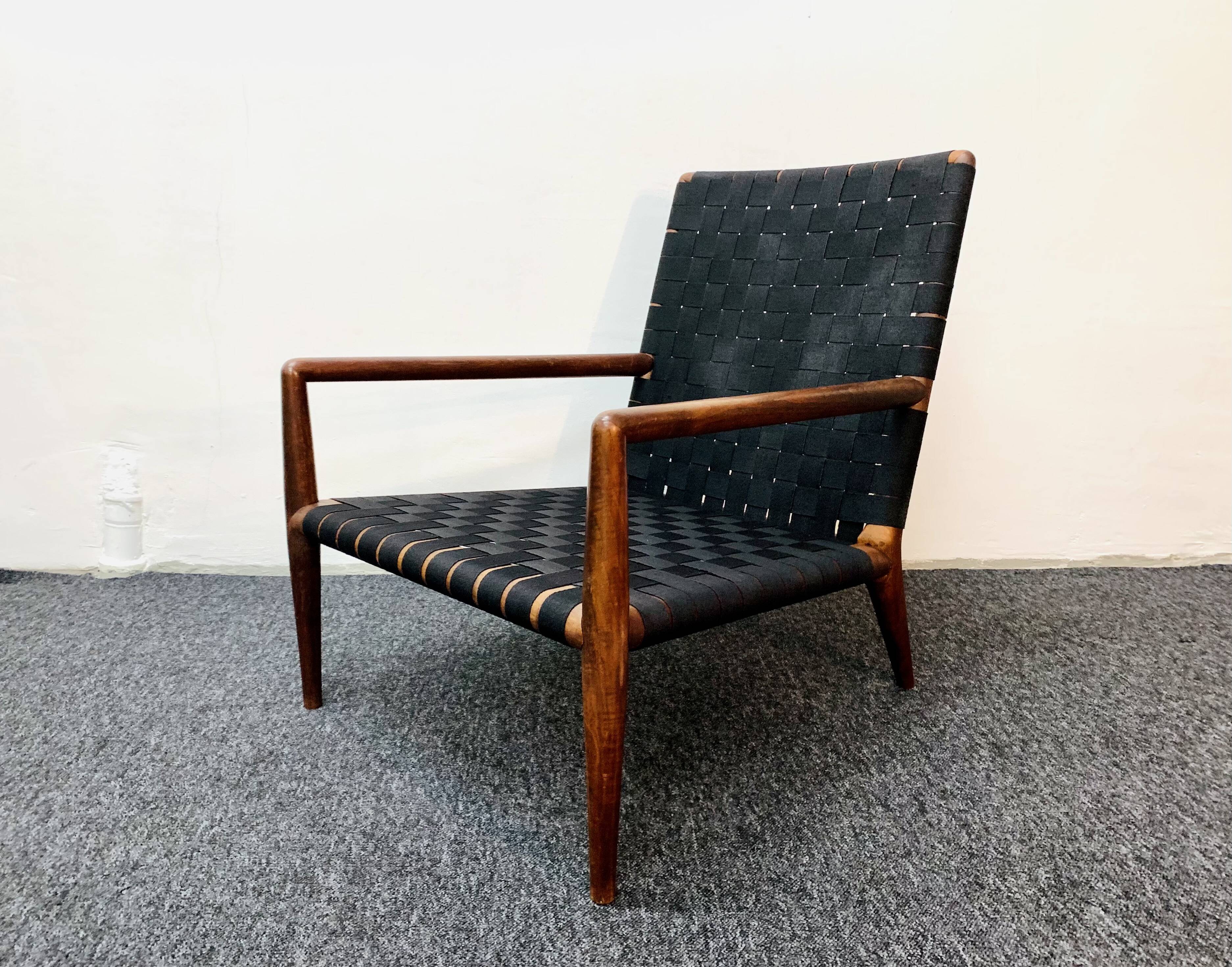 Set of 2 Walnut Lounge Chairs by T.H. Robsjohn-Gibbings for Widdicomb