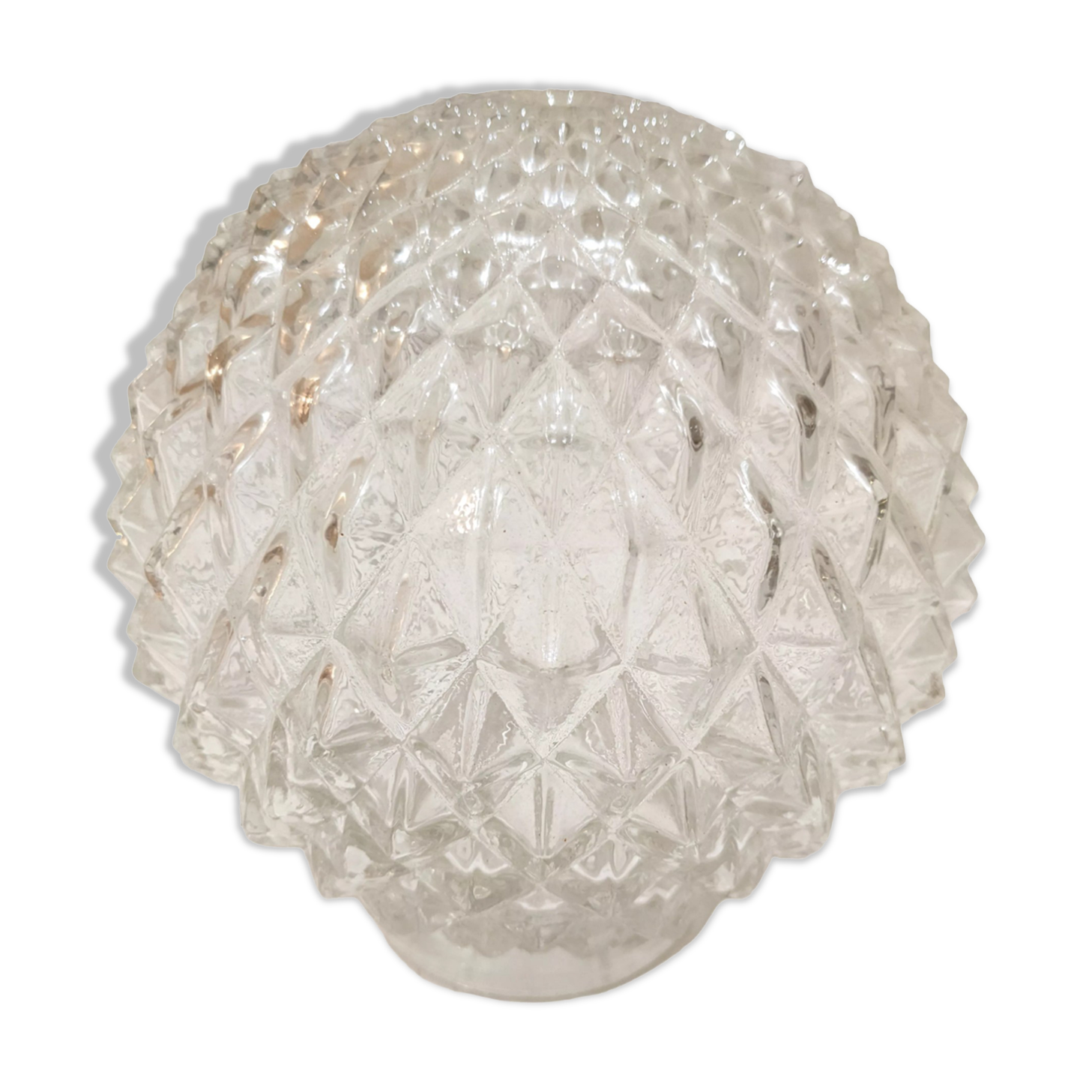 Lamp 70s vintage piquant globe chiseled