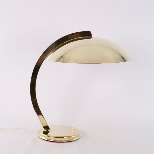 Brass desk lamp, bauhaus design by Egon Hillebrand for Hillebrand, 1930-40.