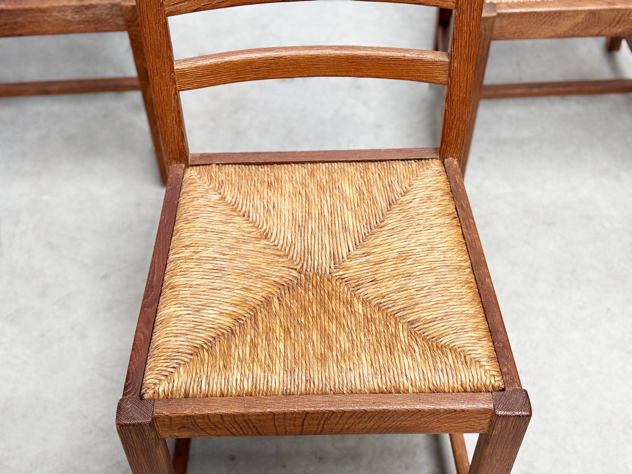 Set of eight French dining chairs