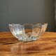 Small vintage Arcoroc Codec glass salad bowl with stylized petal patterns