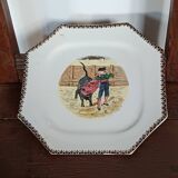Pickman Cartuja Seville plate with bullfighting decoration, 19th century