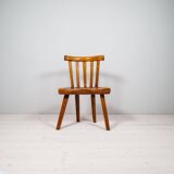 Swedish folk art chair from the 19th century with highly decorative forms.