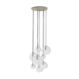 Chromium waterfall chandelier chromed by Raak holland 70