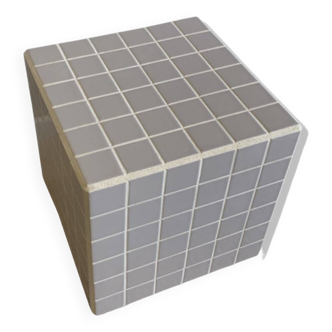 Cube bout de canapé carrelage mosaïque