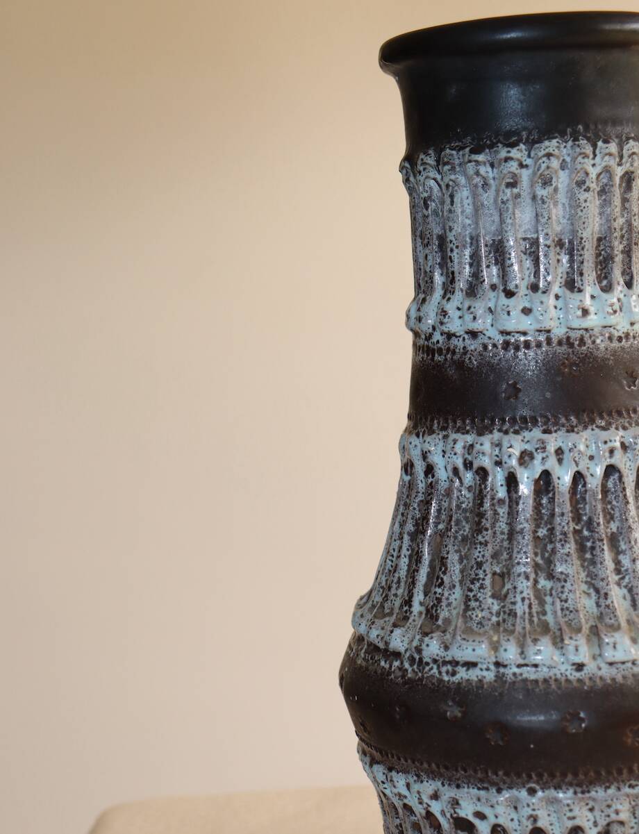 Glazed earthenware vase