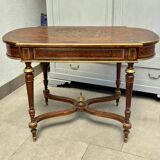 Napoleon III center table with stretcher