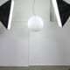 Vintage Italian Swirl Globe Pendant Lamp, 70s
