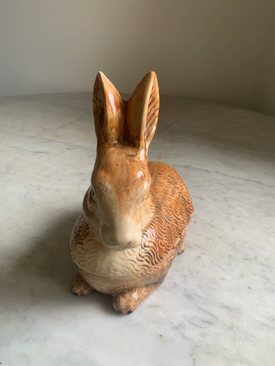 Ceramic rabbit terrine