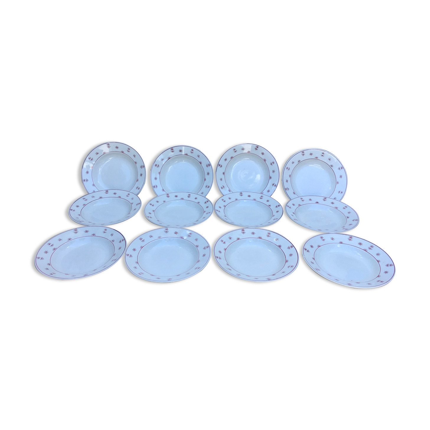 Hollow plates Digoin Sarreguemines model Andrée