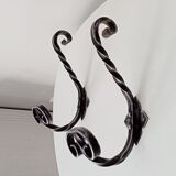 Pair of hooks wall coat rack 50/60s