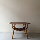 Rattan coffee table called lemon, vintage 1950