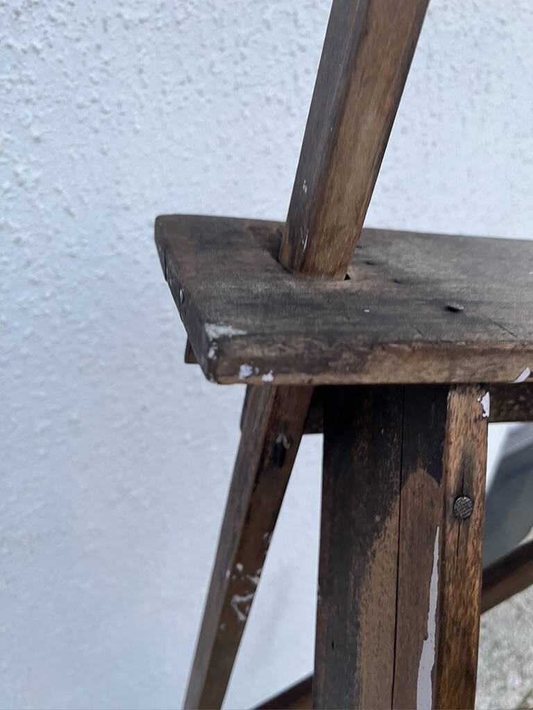 Wooden stepladder
