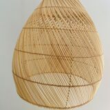 Rattan and wicker pendant lamp, bohemian lampshade