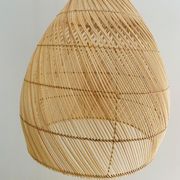 Rattan and wicker pendant lamp, bohemian lampshade