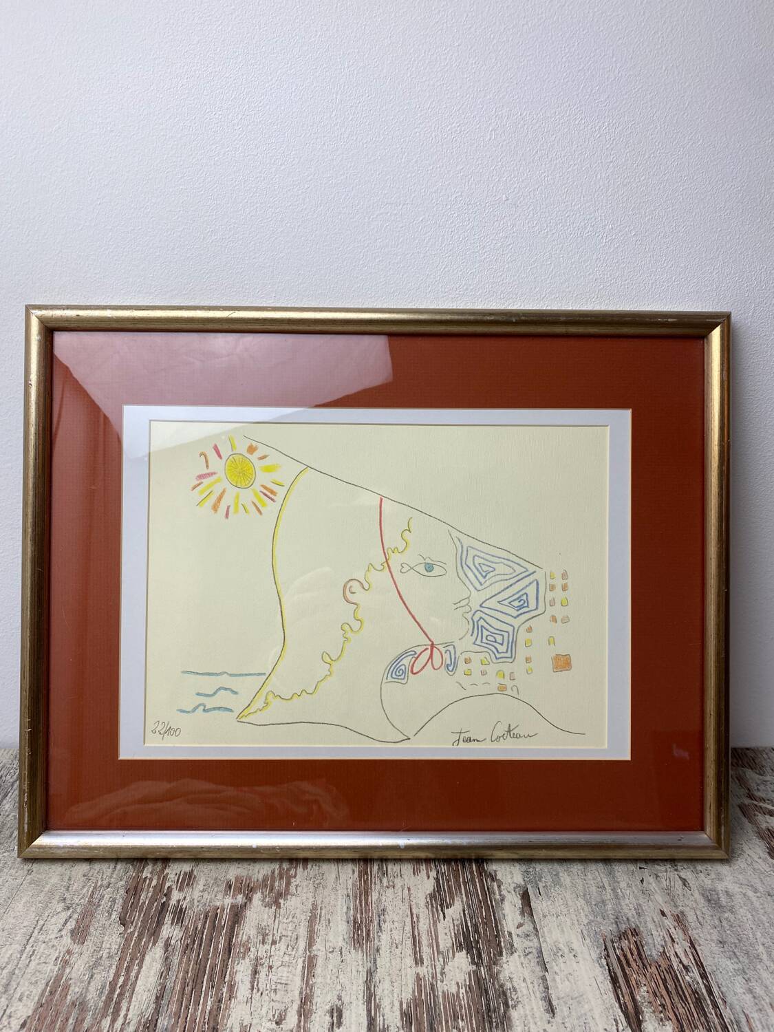 Lithograph Jean Cocteau