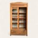 Parisian art deco glass cabinet in raw wood