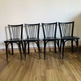 Set of 6 black Baumann N153 chairs