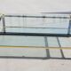Vintage glass and brass coffee table from the 70s and 80s, Italian design