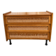 Commode en rotin et bois vintage