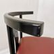 Vintage THONET Bentwood Dining Chair: Postmodern Brown Leather Seat