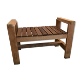 Solid wooden bench