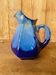 Blue flamed stoneware jug Art Deco