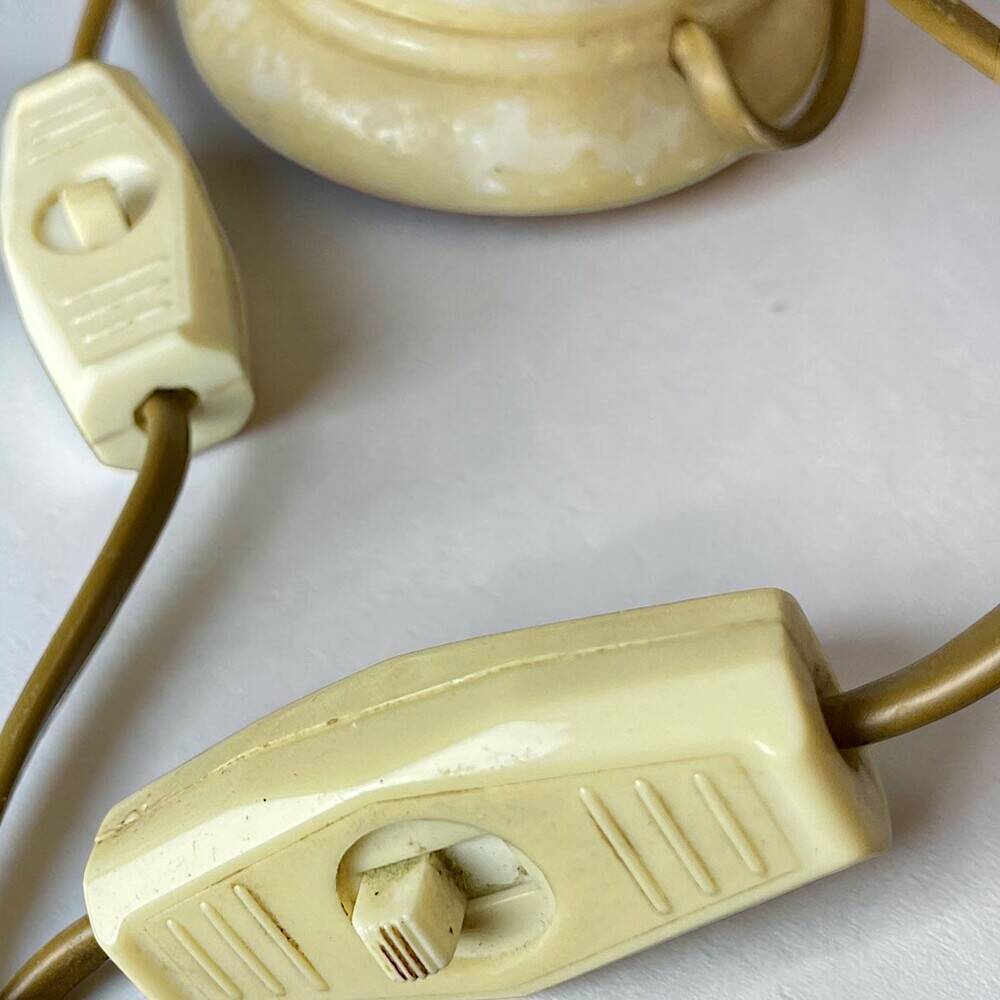 Pair Portuguese Classical Urn-Shaped Alabaster table lamps