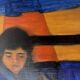 Oil painting on canvas "French Childhood" 1980