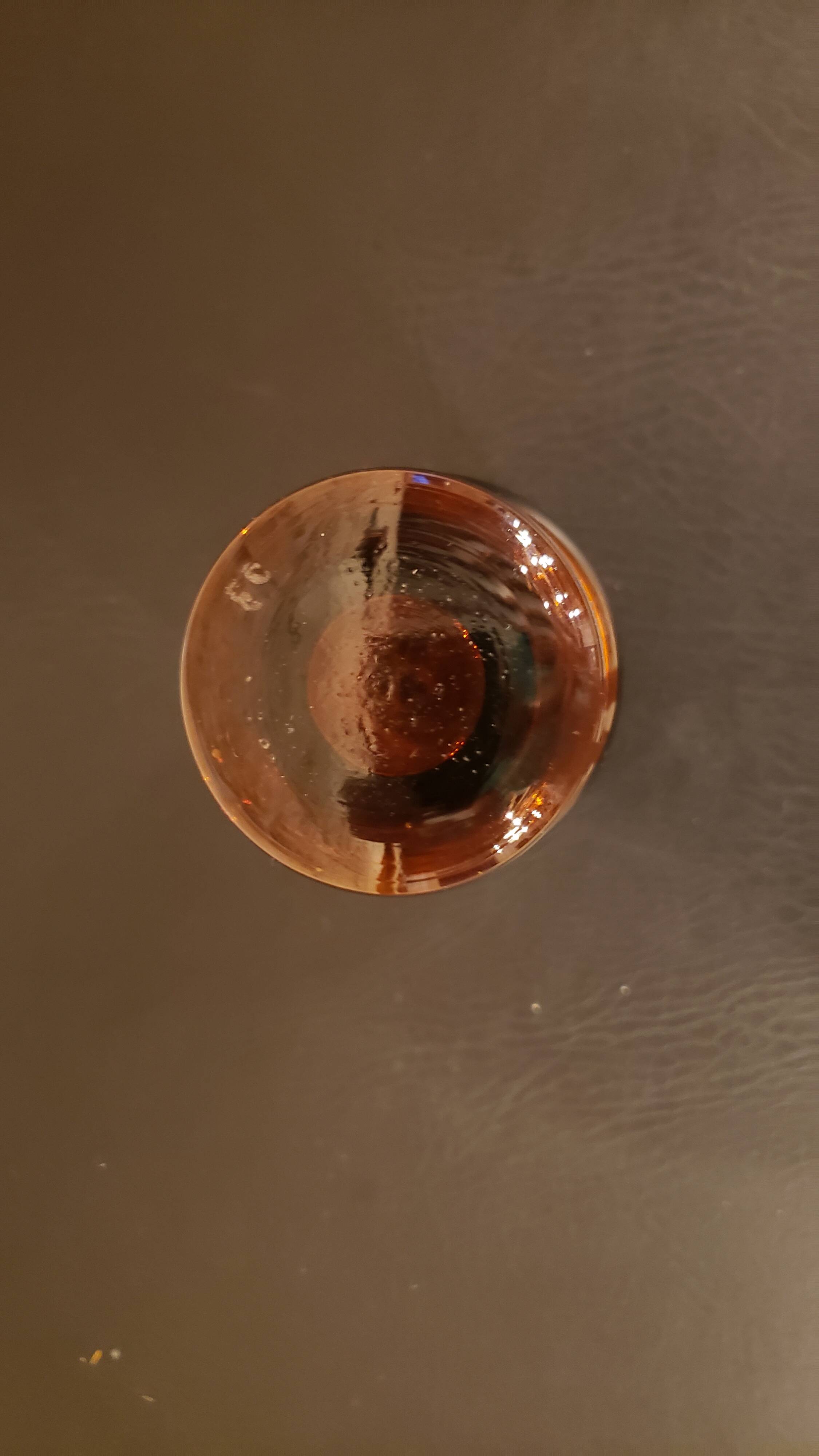 Amber apothecary bottle Bism.subnitric.