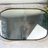 Art Deco style mirror and brass serving tray